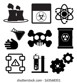 Bio-hazard set of icons