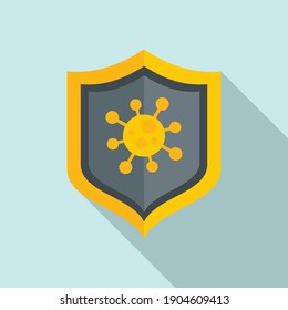 Icono de la protección contra peligros biológicos. Ilustración plana del icono del vector de protección contra peligros biológicos para el diseño web