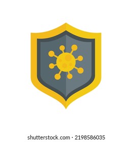 Biogefährdungsschutzschild-Symbol. Flache Illustration des Biorisikos, Vektorsymbol einzeln auf weißem Hintergrund