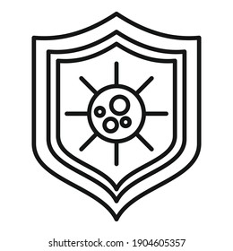 Biogefährdungsschutzschild-Symbol. Umrissschild mit Biogefährdung, Vektorsymbol für Webdesign einzeln auf weißem Hintergrund
