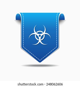 Bio-hazard Sign blue Vector Icon Design