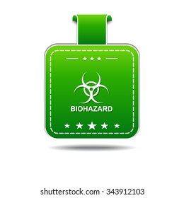 Biohazard Sign Green Vector Icon Design