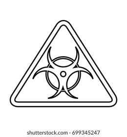 Biohazard sign icon 