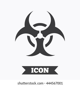 Biohazard sign icon. Danger symbol. Graphic design element. Flat biohazard symbol on white background. Vector