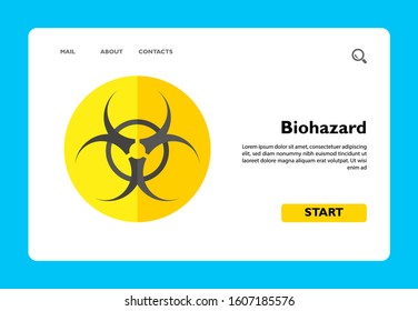 Biohazard sign icon. Multicolored vector illustration of biological threat symbol