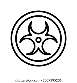 biohazard sign icon. Outline style design isolated on white background