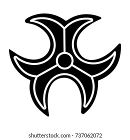 biohazard sign icon, vector illustration, black sign on isolated background