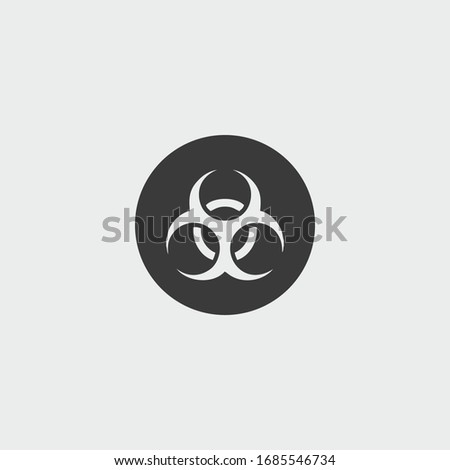 biohazard sign icon. biohazard sign vector on gray background