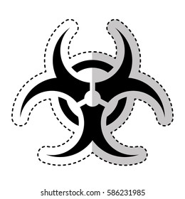 biohazard sign isolated icon