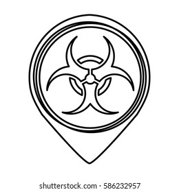 biohazard sign isolated icon