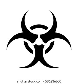 biohazard sign isolated icon