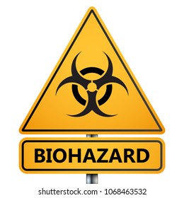 Biohazard sign isolated on white, vector illustration