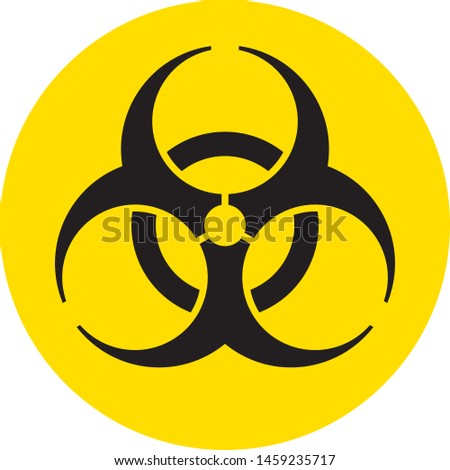 The Biohazard sign logo circular