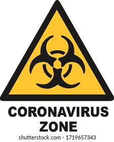 biohazard sign on white background