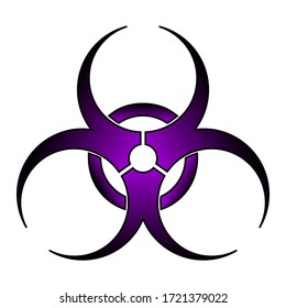 Biohazard sign on white background. Vector illustration.