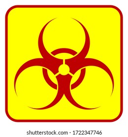 Biohazard sign on white background. Vector illustration.