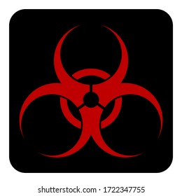 Biohazard sign on white background. Vector illustration.