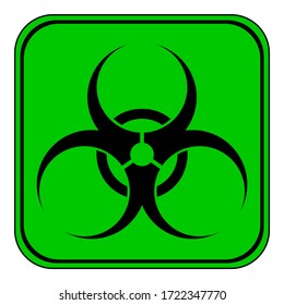 Biohazard sign on white background. Vector illustration.