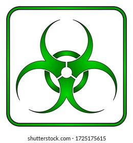 Biohazard sign on white background. Vector illustration.