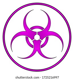 Biohazard sign on white background. Vector illustration.