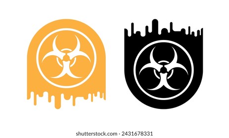 biohazard sign on white background