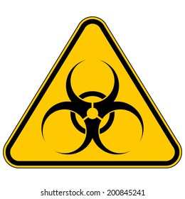 Biohazard sign over white background. Vector illustration.