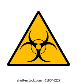 Biohazard sign over white background. Vector illustration.