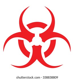 Biohazard sign red