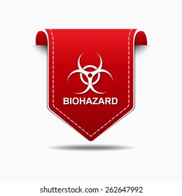 Biohazard Sign Red Vector Icon Design