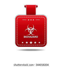 Biohazard Sign Red Vector Icon Design