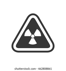 biohazard sign triangle warning icon. Isolated and flat illustration. Vector graphic