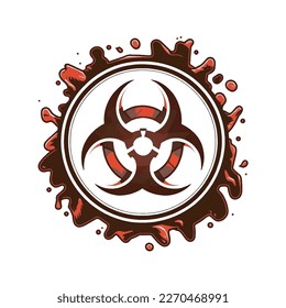Biohazard sign vector, danger, radioactive