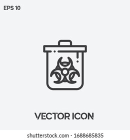Biohazard sign vector icon. Ui/Ux. Premium quality.