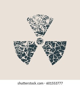 Biohazard Sign. Vector illustration. Grunge style vector illustration