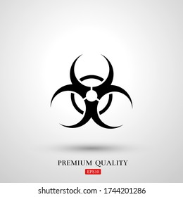 Biohazard sign. Virus icon. Vector illustration EPS 10.
