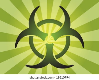 Sinal de perigo biológico, alerta de alerta para materiais biológicos perigosos
