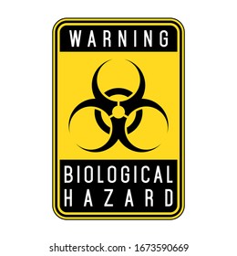Biohazard sign. Warning sign of virus. Vector illustration
