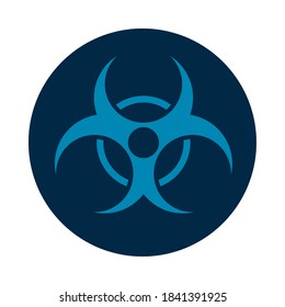 biohazard signal caution isolated icon vector illustration design
