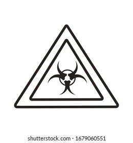 biohazard signal caution line style icon vector illustration design