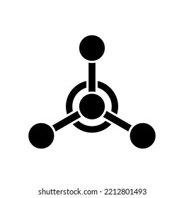 Icono de silueta de riesgo biológico, ilustración vectorial plana para diseño gráfico.