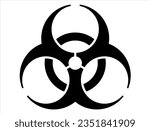 Biohazard silhouette vector art white background