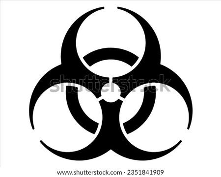 Biohazard silhouette vector art white background