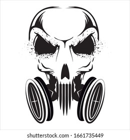 biohazard skull mask vector image