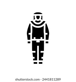 biohazard suit ppe protective equipment glyph icon vector. biohazard suit ppe protective equipment sign. isolated symbol illustration