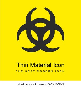 Biohazard symbol bright yellow material minimal icon or logo design