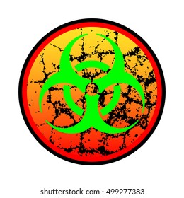 Biohazard symbol with grungy texture. Biohazard Internet icons. Symbol with grunge texture. Vector illustration, EPS10