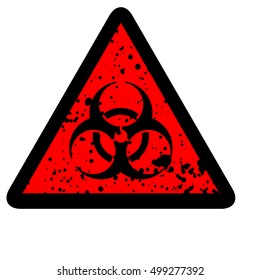 Biohazard symbol with grungy texture. Biohazard Internet icons. Symbol with grunge texture. Vector illustration, EPS10