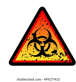 Biohazard symbol with grungy texture. Biohazard Internet icons. Symbol with grunge texture. Vector illustration, EPS10