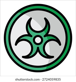 Elemento de icono de símbolo de riesgo biológico para diseño