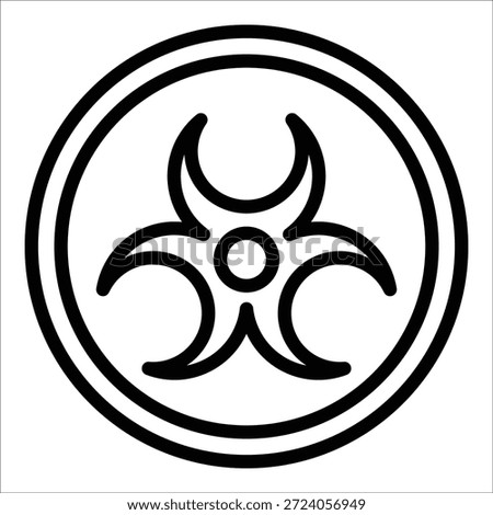 Biohazard Symbol Icon Element For Design